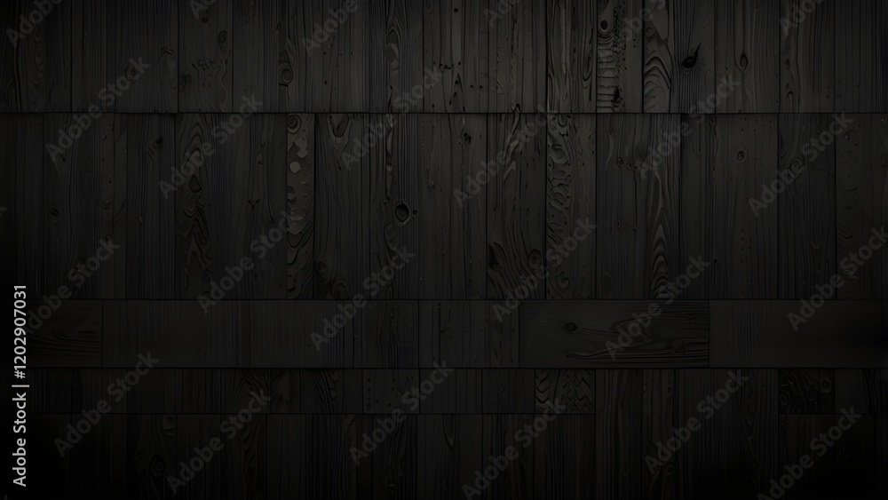 Black wooden background Generative AI Black wooden background Generative AI