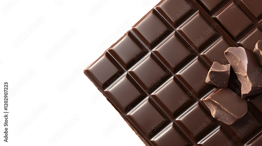 Dark chocolate bar isolated on a transparent background Dark chocolate bar isolated on a transparent background
