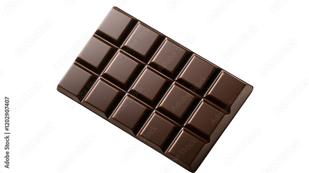 Dark chocolate bar isolated on a transparent background Dark chocolate bar isolated on a transparent background