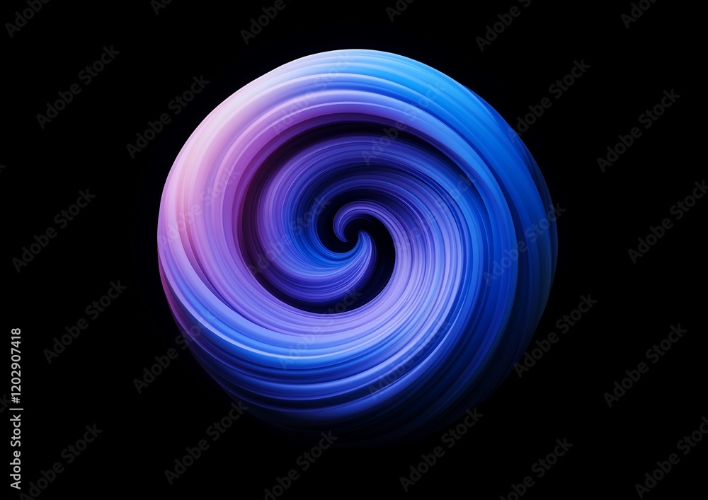 Abstract Swirling Vortex of Blues and Purples Abstract Swirling Vortex of Blues and Purples
