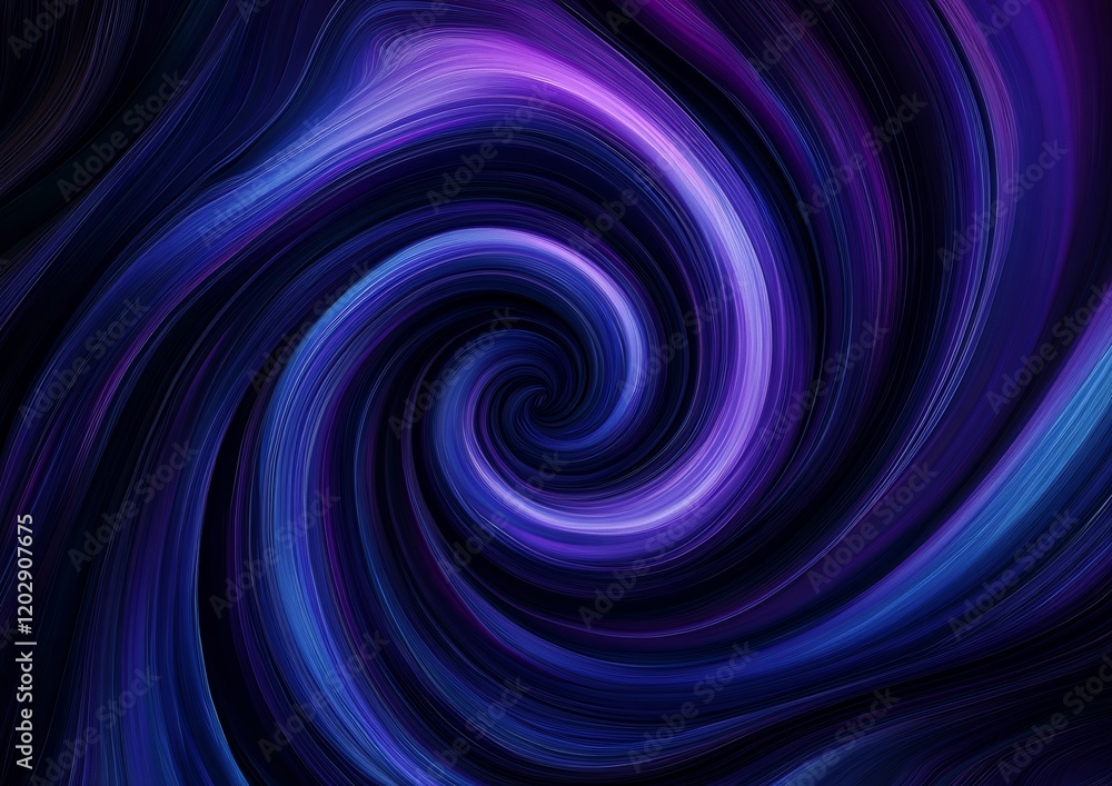 Fototapeta premium Abstract Swirling Galaxy: A Cosmic Dance of Blues and Purples