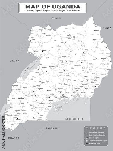 African Countries Geography Political map. Political map of country with capital, province or state capital, major cities and town.