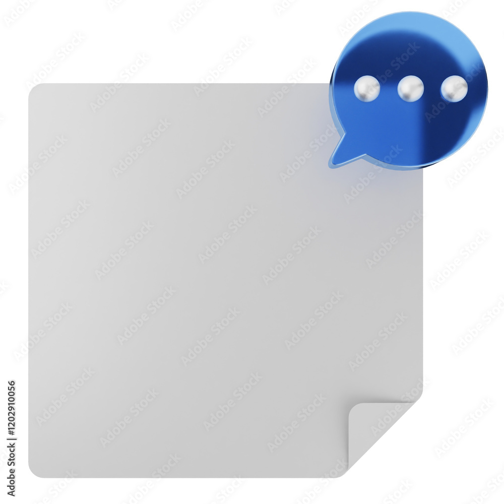 3d chat sticky note paper text box 3d chat sticky note paper text box