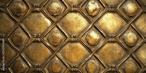 Wallpaper Mural A large, golden tile floor with a shiny, reflective surface. The tiles are arranged in a checkered pattern, creating a visually striking and elegant design. Scene is one of luxury and sophistication Torontodigital.ca