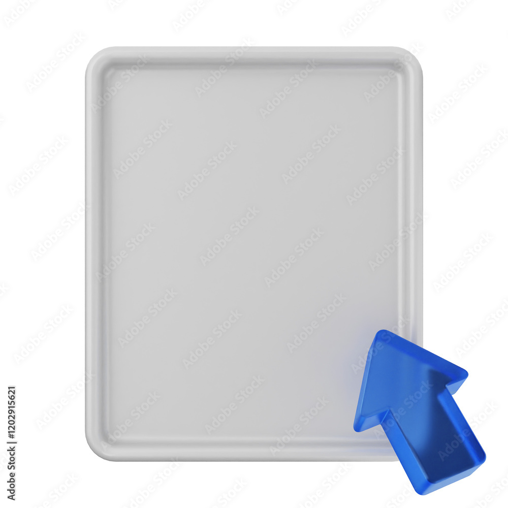 3d click arrow note paper text box 3d click arrow note paper text box