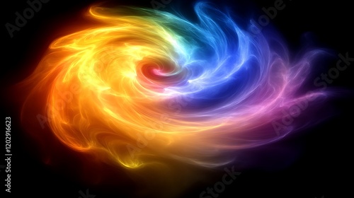 Wallpaper Mural Abstract swirling fiery and icy energy vortex Torontodigital.ca