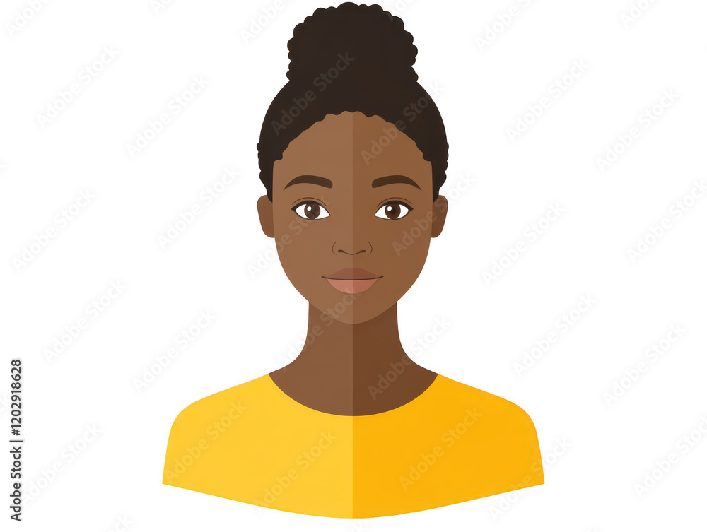 Radiant woman in yellow shirt, a portrait of confidence and joyful expression Radiant woman in yellow shirt, a portrait of confidence and joyful expression