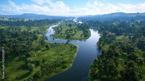 Serene River Landscape