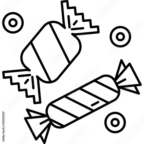 Candy Outline style illustration 