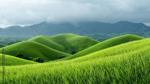 Rolling Green Hills Landscape