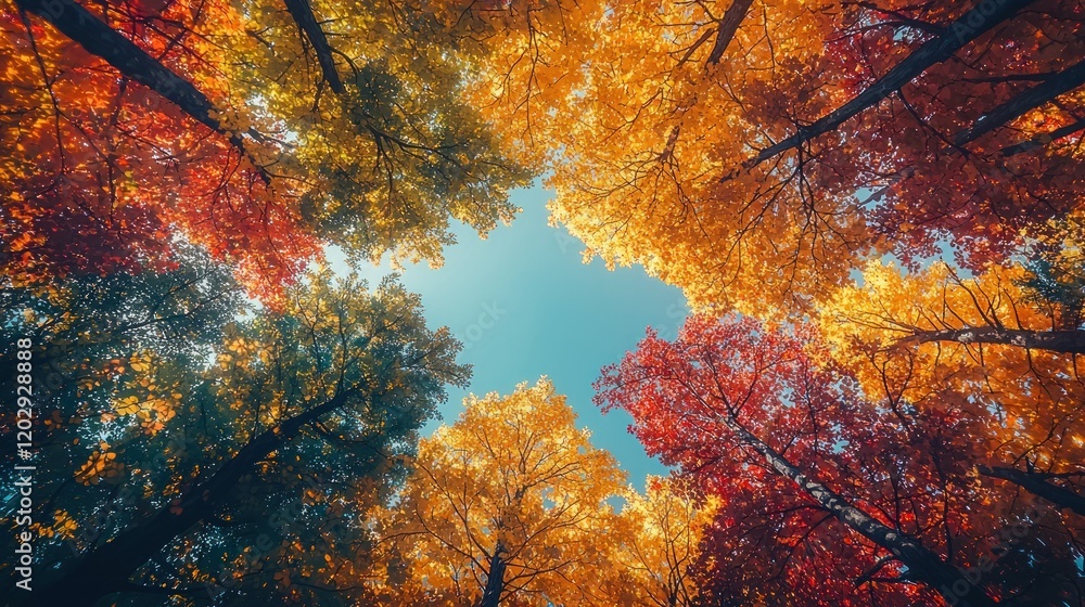 Autumnal Canopy: A Symphony of Colors in the Forest Autumnal Canopy: A Symphony of Colors in the Forest
