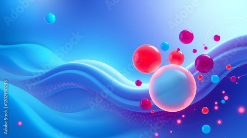 Wavy Blue Abstract Background