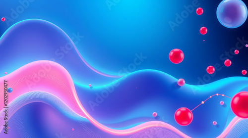 Wavy Blue Abstract Background