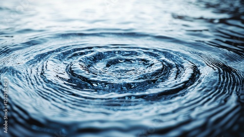 Captivating close-up vortex split view of the oceanâ€™s blue surface, emphasizing swirling textures and the natural rhythm of water currents. photo