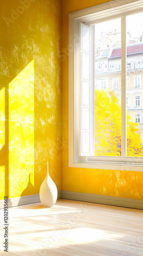 Sunlit Yellow Room Illumina...