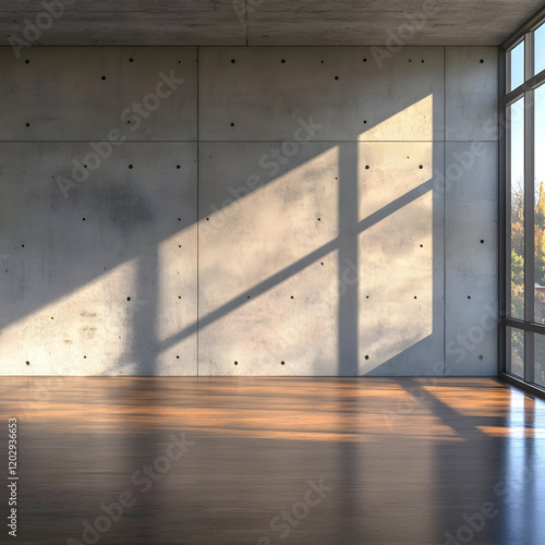 Empty Room with Concrete Wa...