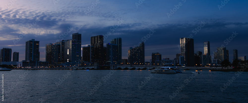 Fototapeta premium city skyline at sunset