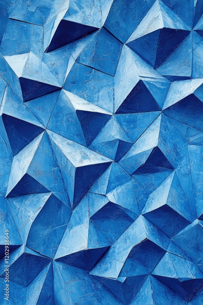 Blue triangle wall pattern Blue triangle wall pattern