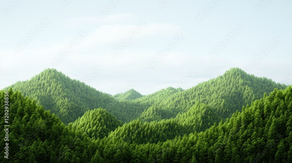 Obraz premium Green Mountain Range Landscape