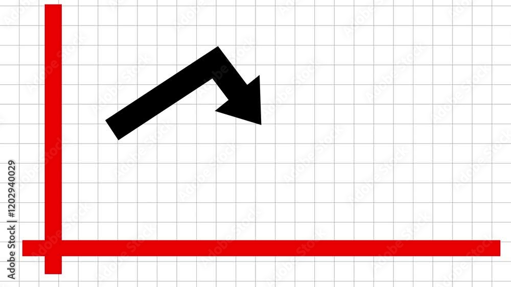 Stock arrow graph going up black arrow profit progress business finance graph on black grid and white background Stock arrow graph going up black arrow profit progress business finance graph on black grid and white background