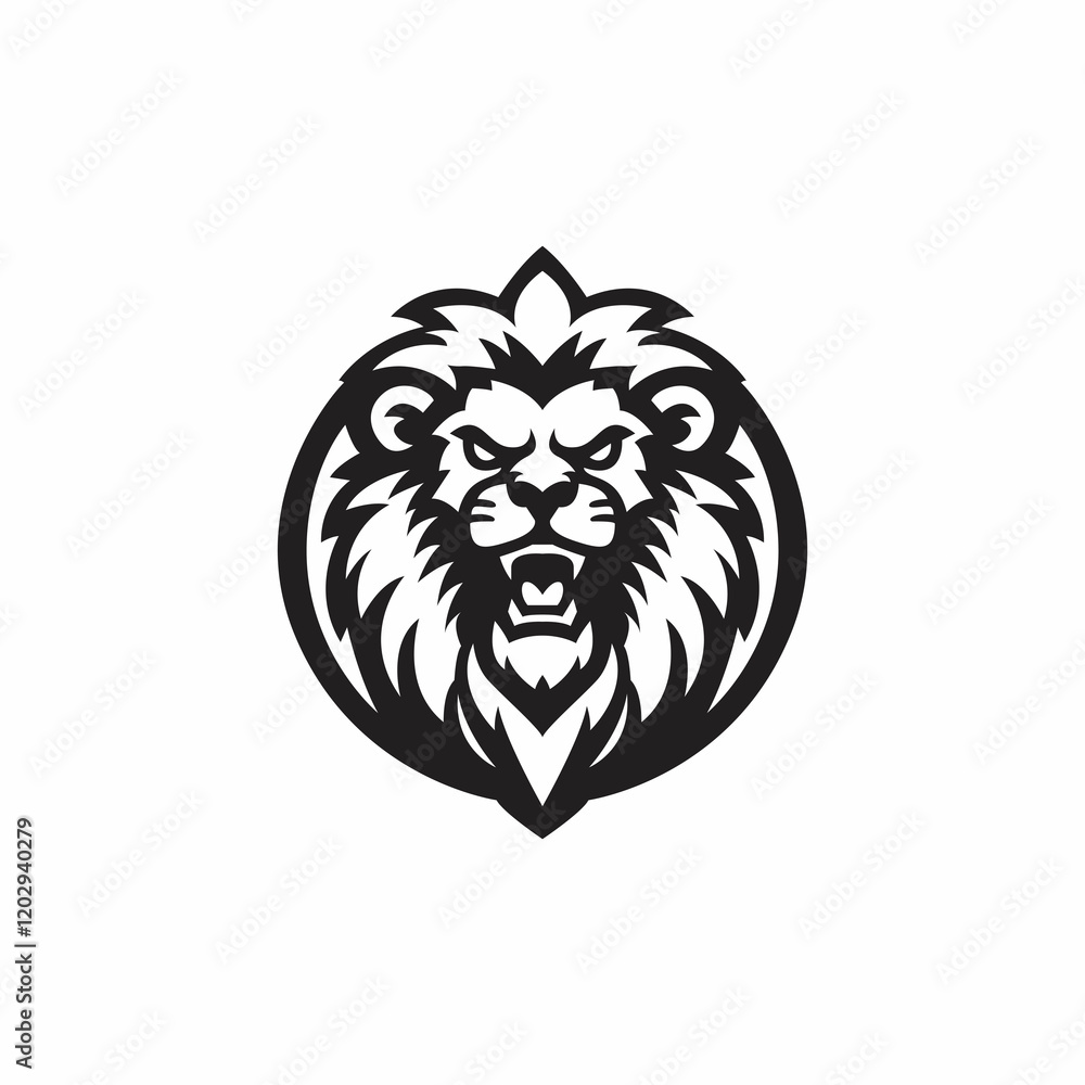 Lion Head Mascot, vector illustration Lion Head Mascot, vector illustration