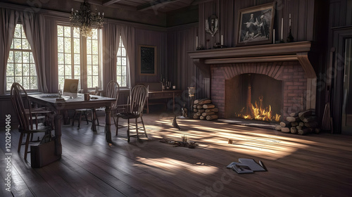 Cozy Room Interior with Fir...