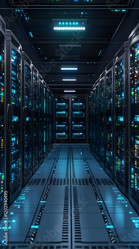Futuristic Server Room Stor...