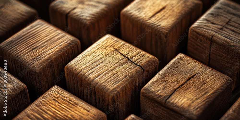 Fototapeta premium Wooden building blocks