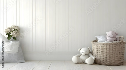 Empty nursery room interior...