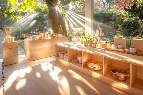 Sunlight streams through a ...
