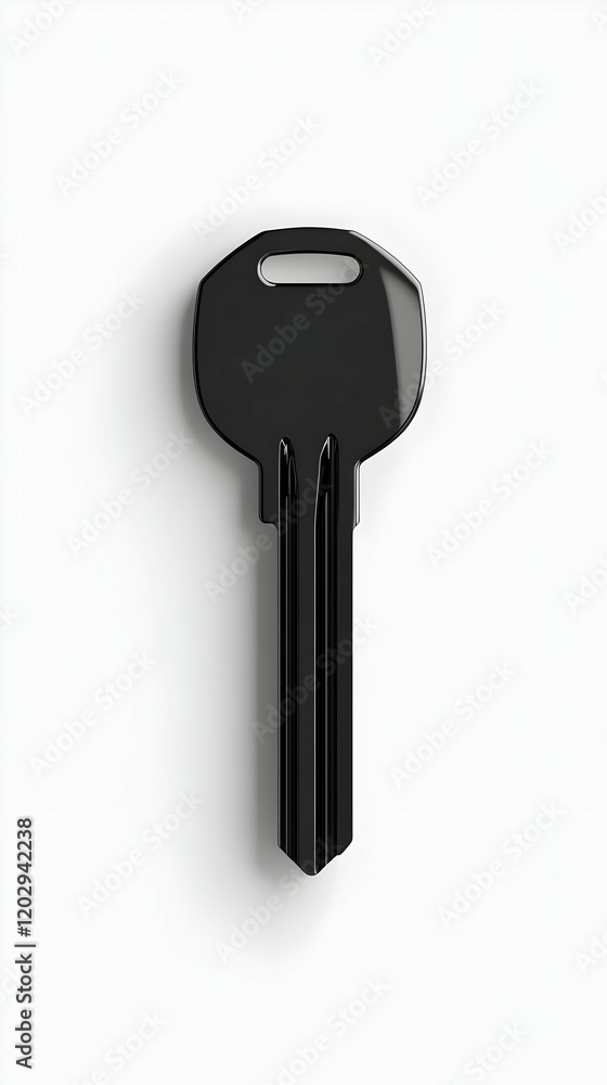 Black Key 3D Illustration Black Key 3D Illustration