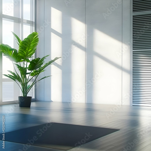 Bright Room with Yoga Mat, ...