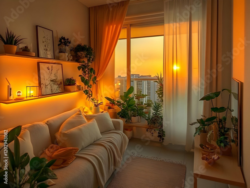 Cozy Living Room Basking in...