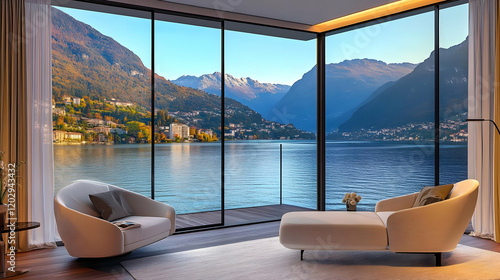 Modern Living Room Overlook...