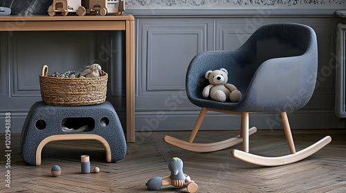 Cozy Nursery Room with Rock...
