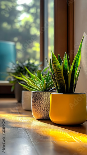 Potted Plants Bask in Sunli...