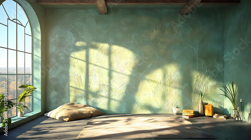 Empty Room with Large Arch ...