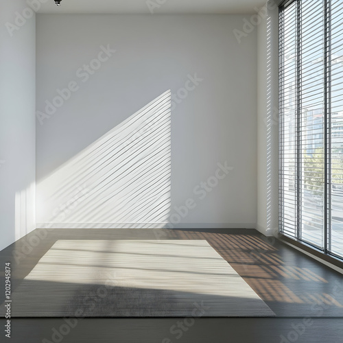Empty Room Interior with Wi...