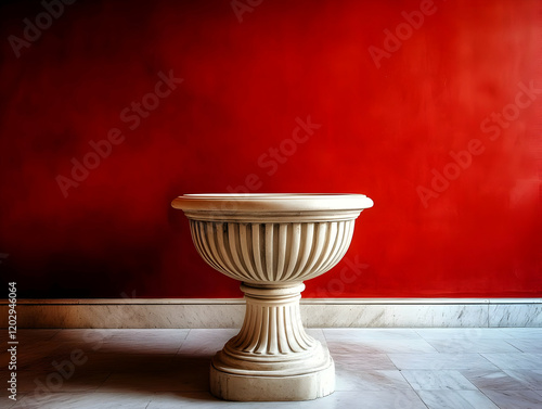 Elegant White Urn Stands Gr...