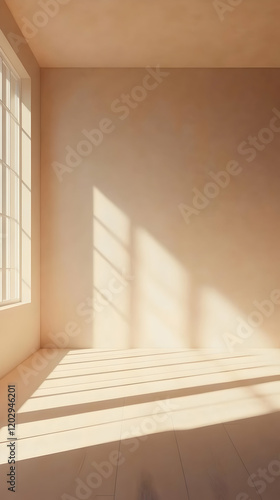 Empty Room with Sunlight St...