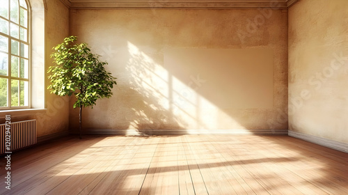 Empty Room with Wooden Floo...