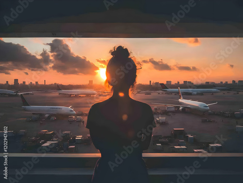 Silhouetted Person Watches ...