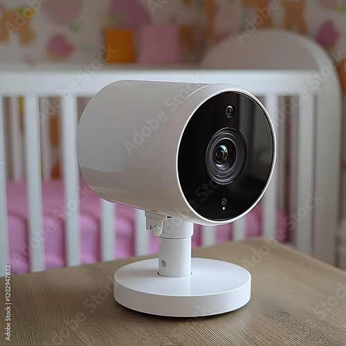 White Security Camera Monit...