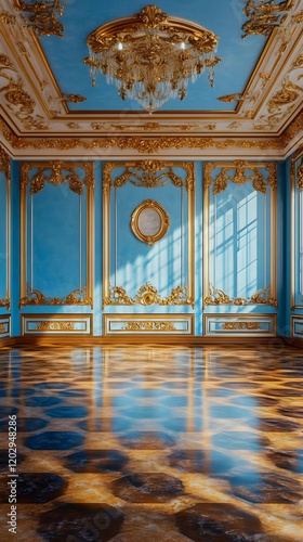 Luxurious Blue and Gold Pal...