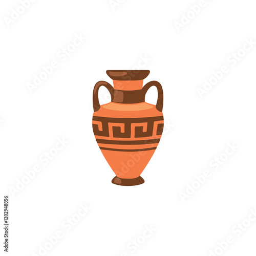 Amphora illustration on white background. 