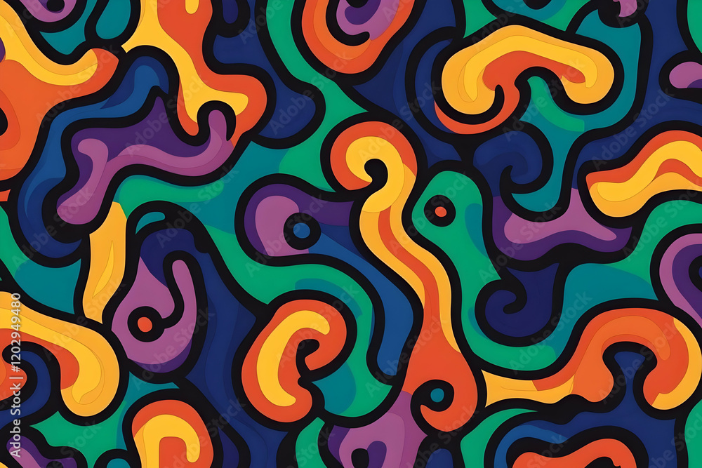 Abstract Colorful Swirls Illustration Abstract Colorful Swirls Illustration