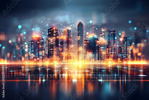 Futuristic Cityscape Illumi...