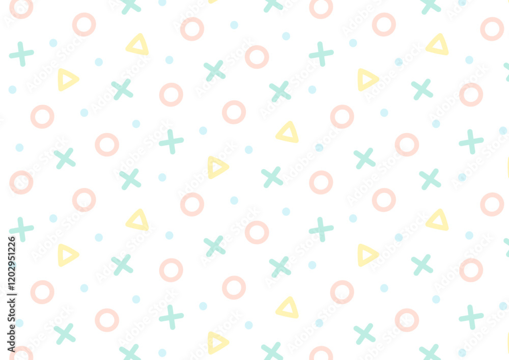 かわいい図形のパターンのベクターイラスト02 かわいい図形のパターンのベクターイラスト02