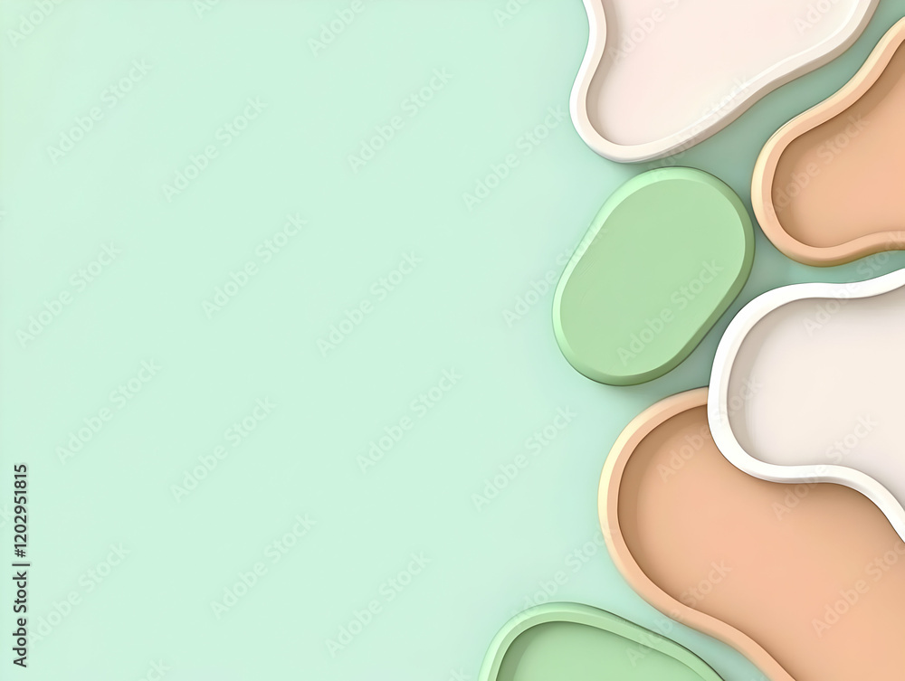 Abstract 3D Background Pastel Shapes Abstract 3D Background Pastel Shapes