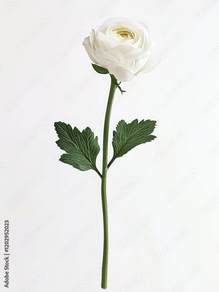 Obraz premium Single White Flower in Vase